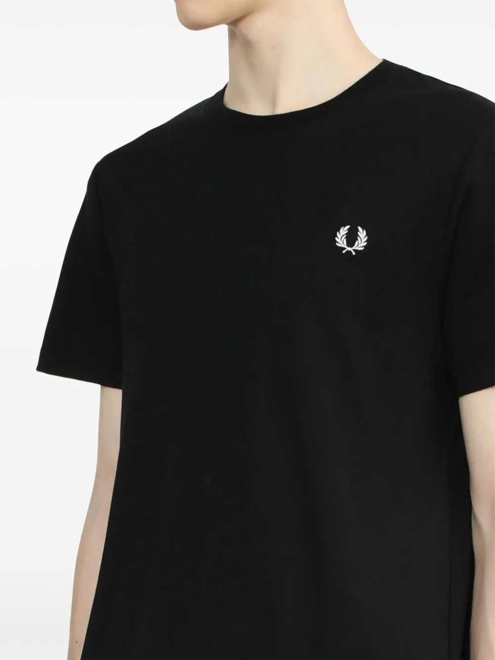 logo-embroidered cotton T-shirt