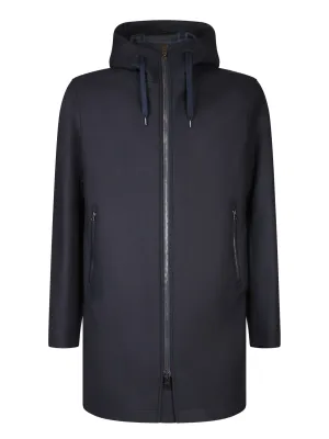 Navy Blue Scuba Parka