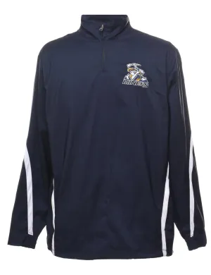 Navy Miners Quarter-Zip Nylon Jacket - M