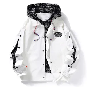 Paisley False Two piece Jackets Casual Streetwear