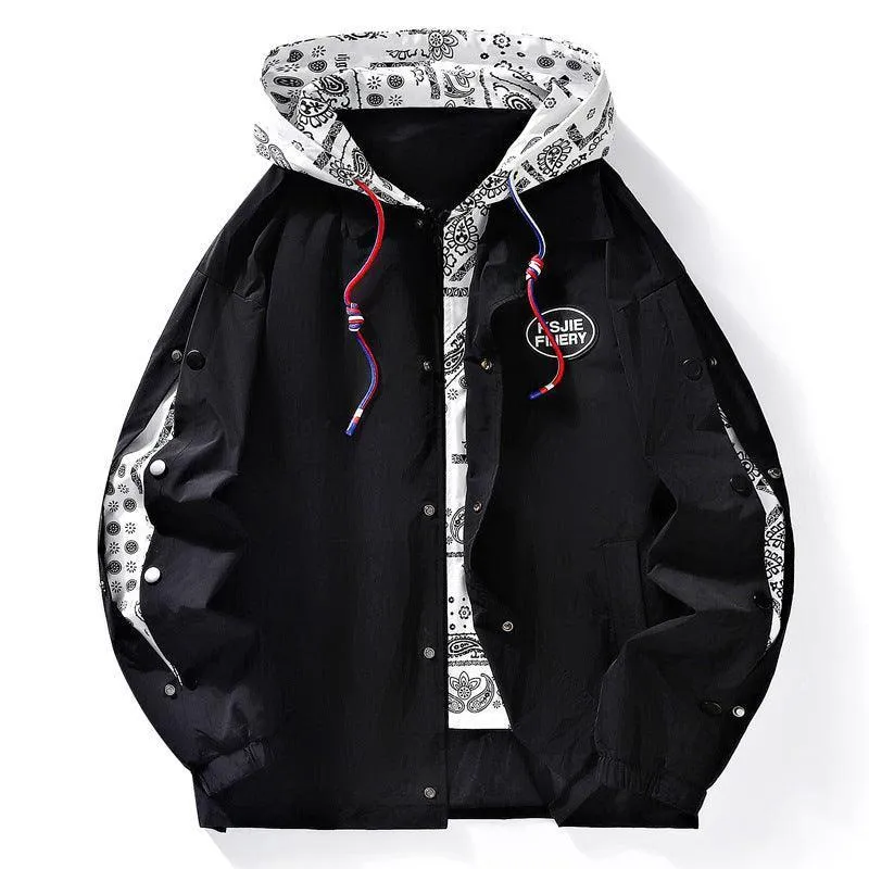Paisley False Two piece Jackets Casual Streetwear