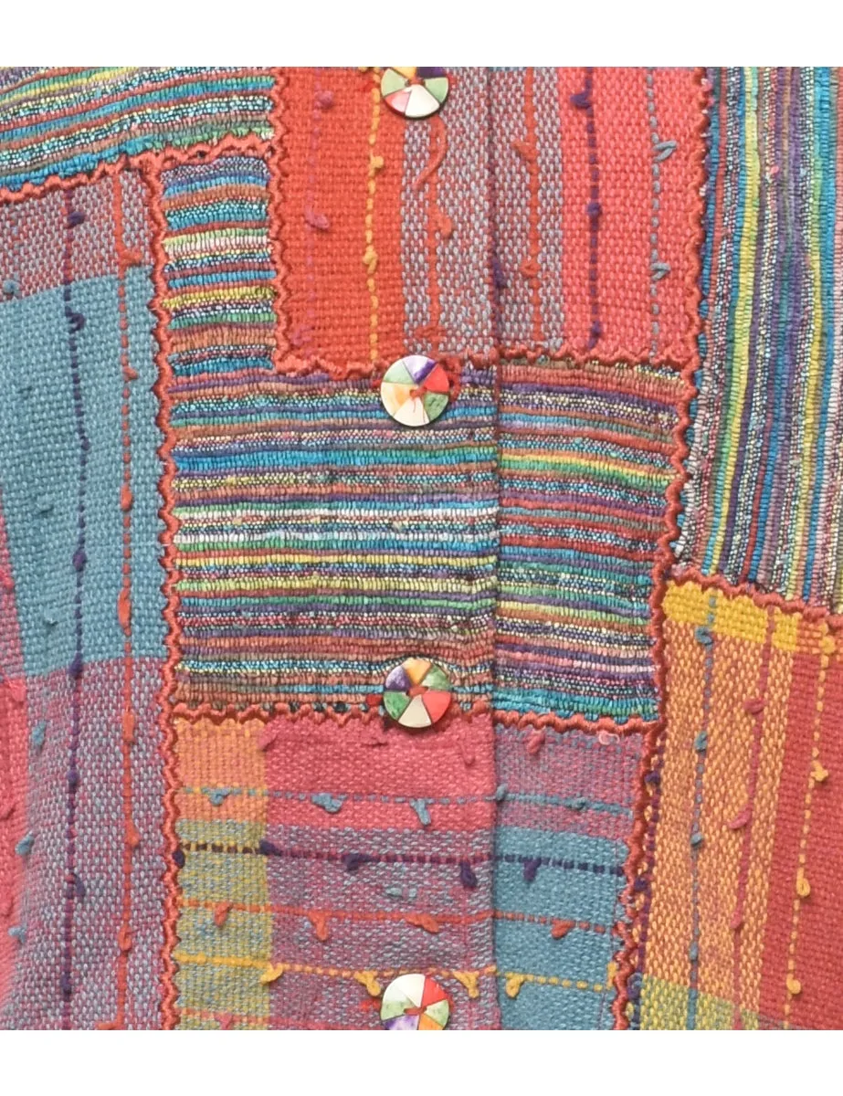 Patchwork Multi-Colour Tapestry Jacket - L