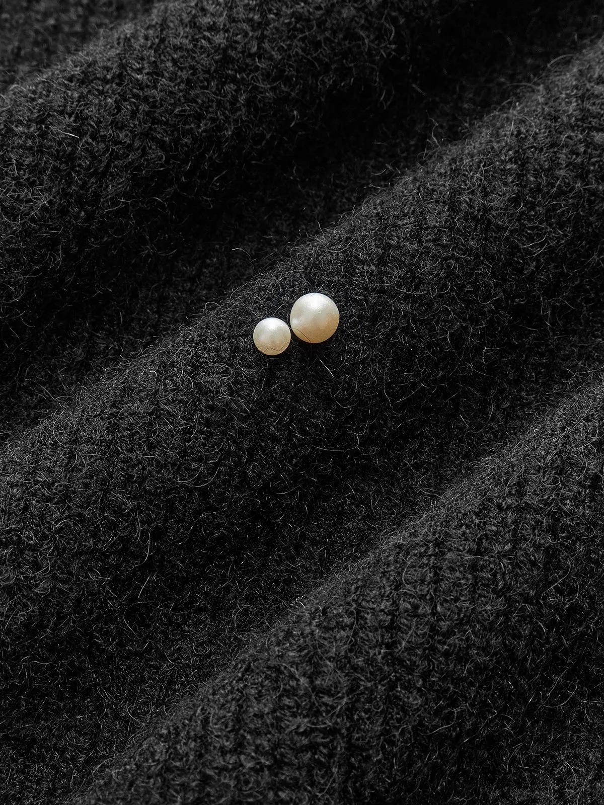Pearl Beaded Cinched Sweater
