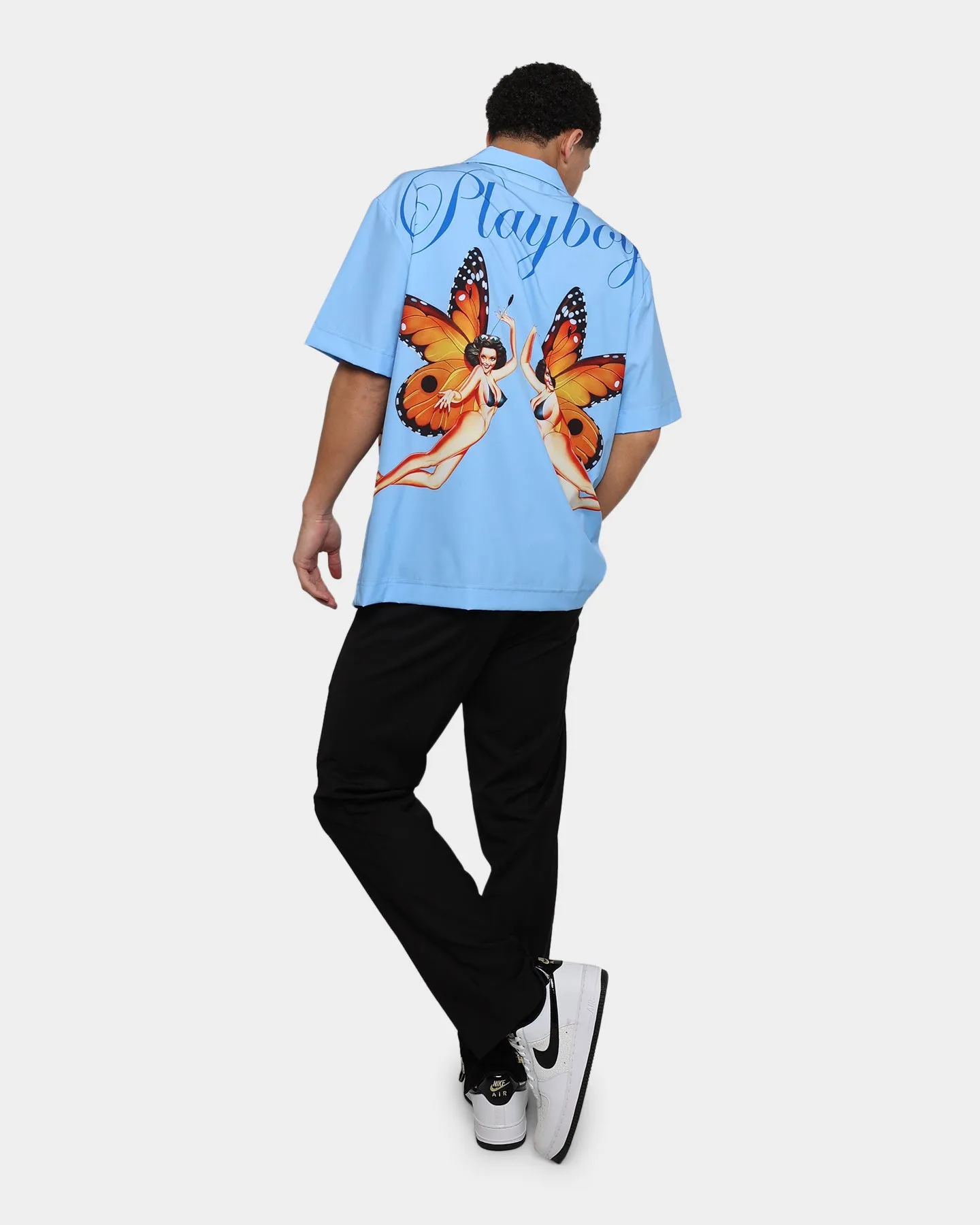 Playboy By CK Butterfly Party Shirt Baby Blue
