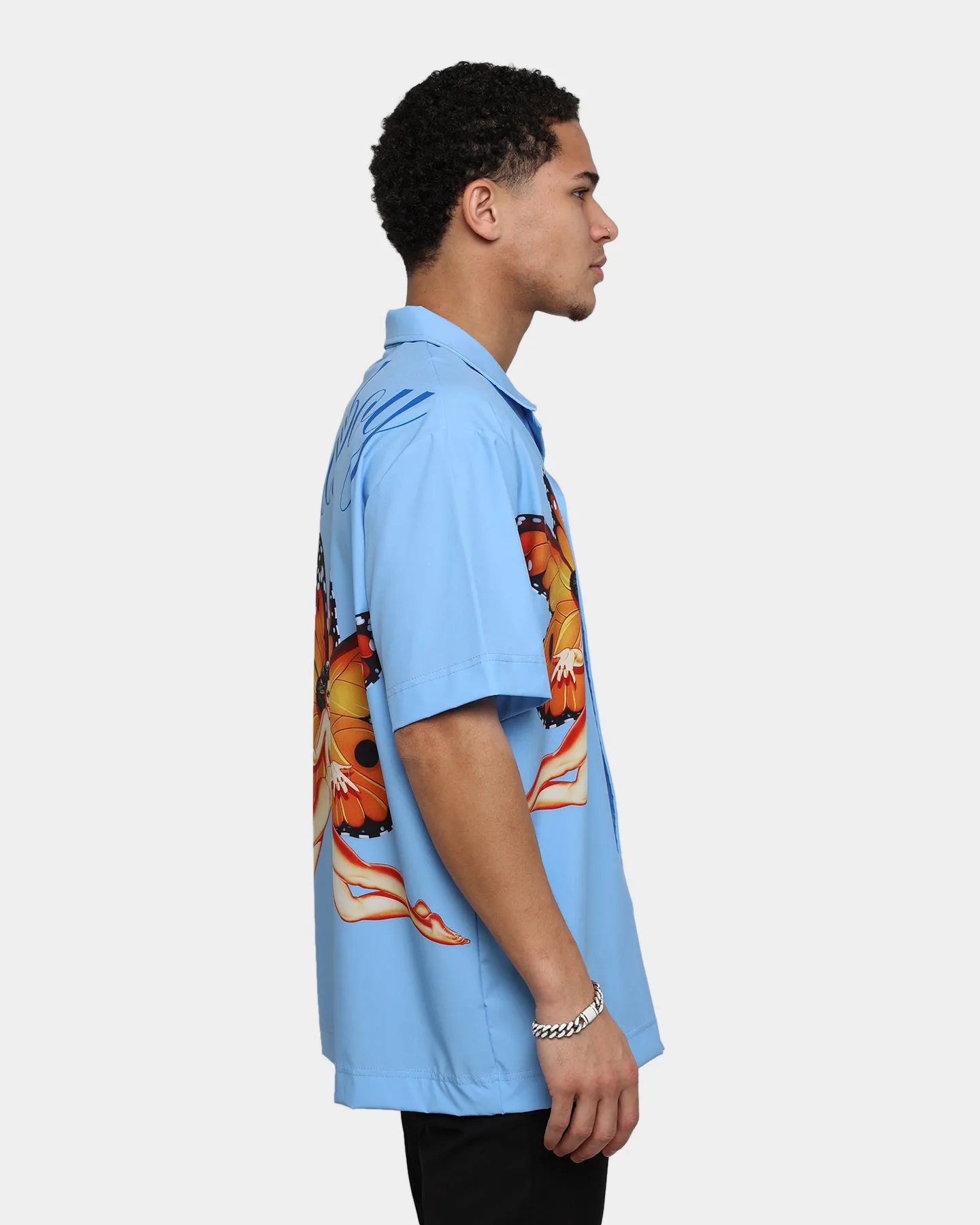 Playboy By CK Butterfly Party Shirt Baby Blue