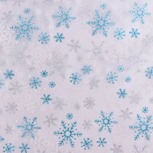 Printed Organza - GLITTER - 002 - Blue