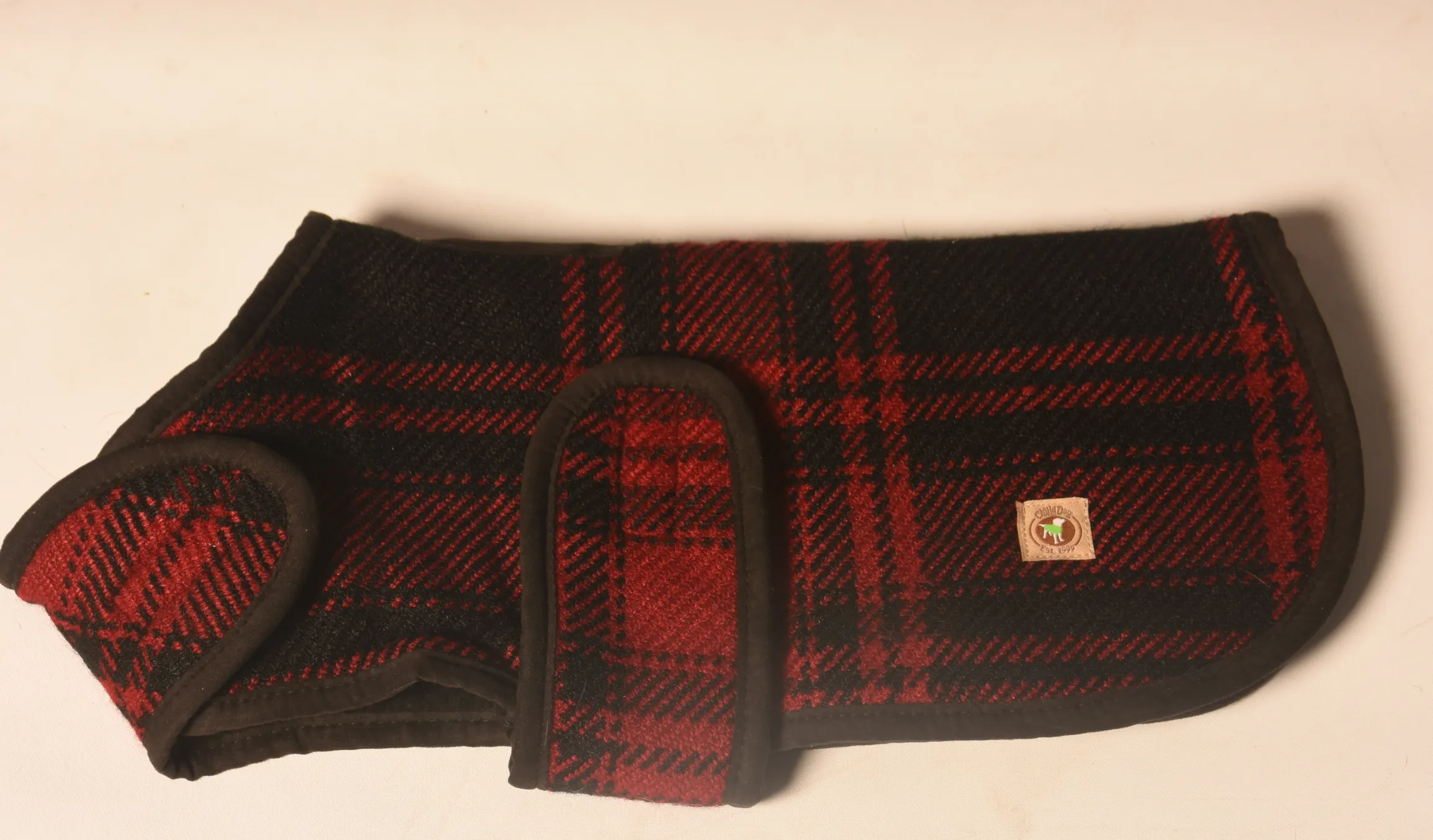 Red and Black Plaid Blanket Dog Coat