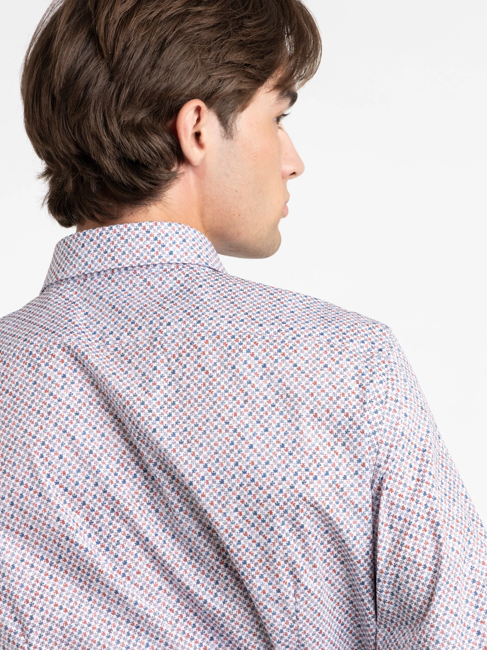 Red Puzzle Modern Fit Shirt