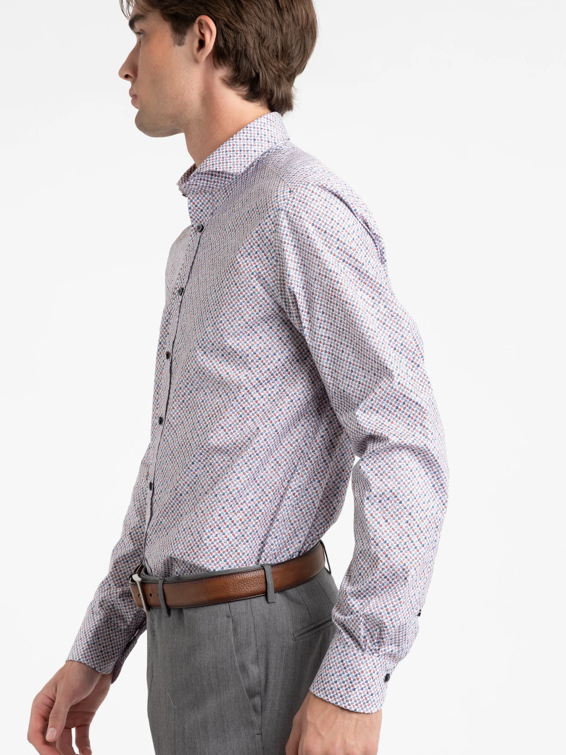 Red Puzzle Modern Fit Shirt