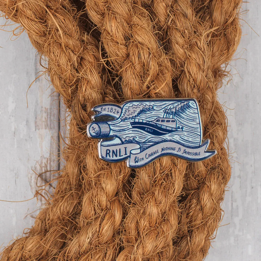 RNLI Ship in a Bottle Pin Badge