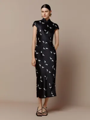 SILKINC Swan Goose Backless Cheongsam (Swan Cheongsam)