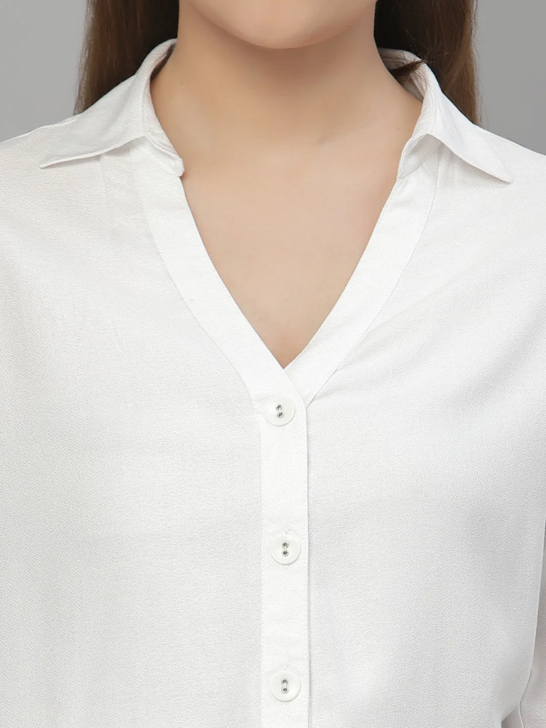 Style Quotient Women White Classic Casual Shirt