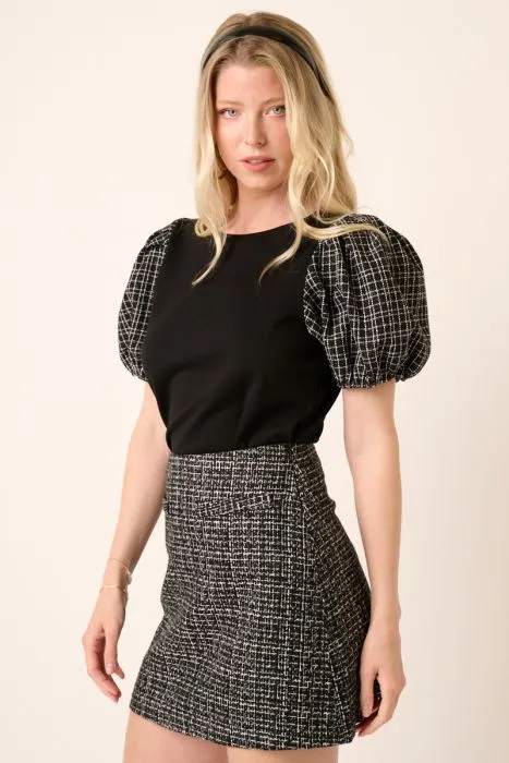 Taylor Tweed Mini Skirt