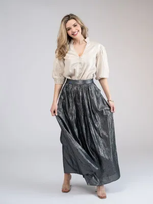 The Avery Skirt | Black Lurex