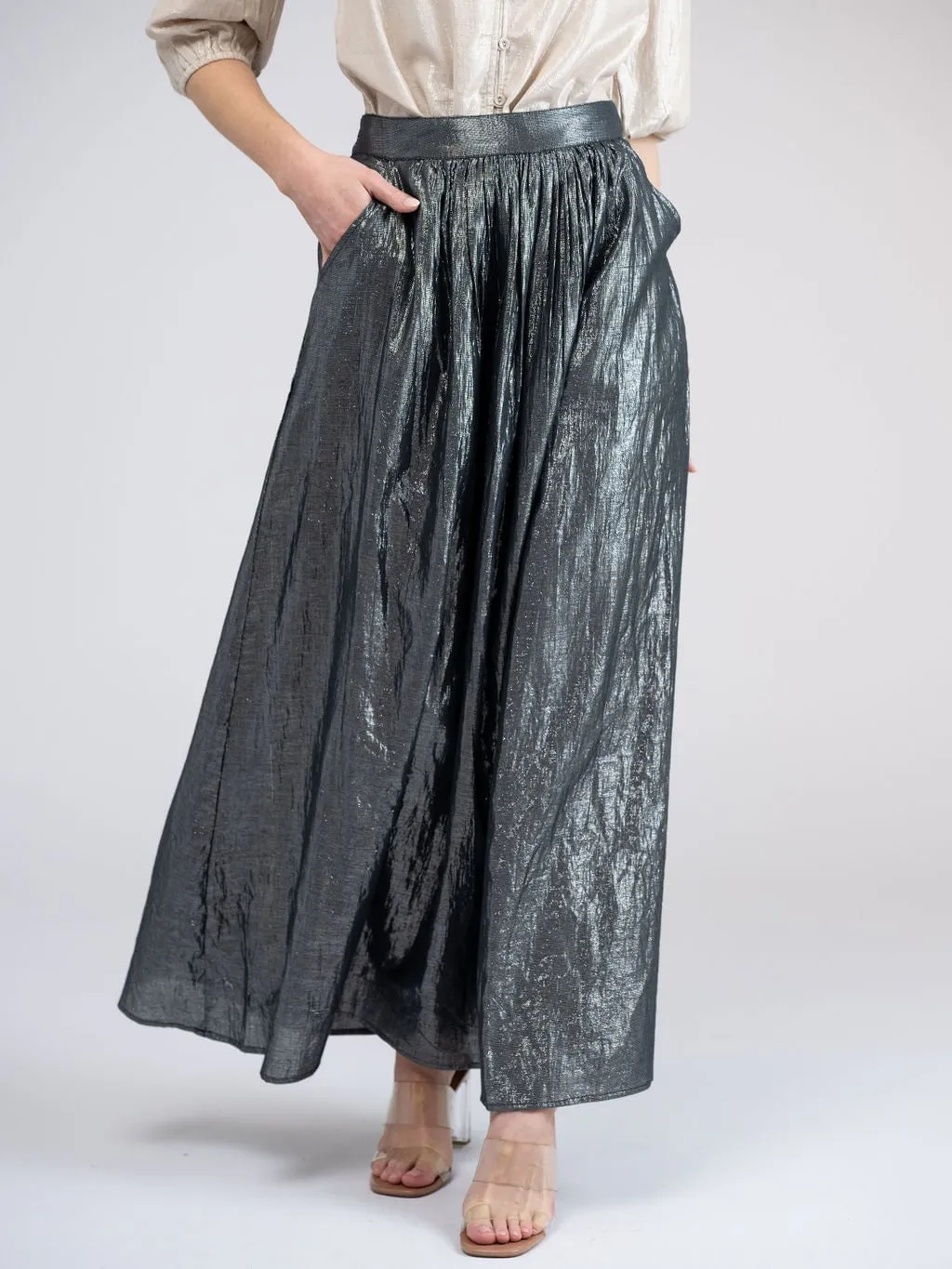 The Avery Skirt | Black Lurex