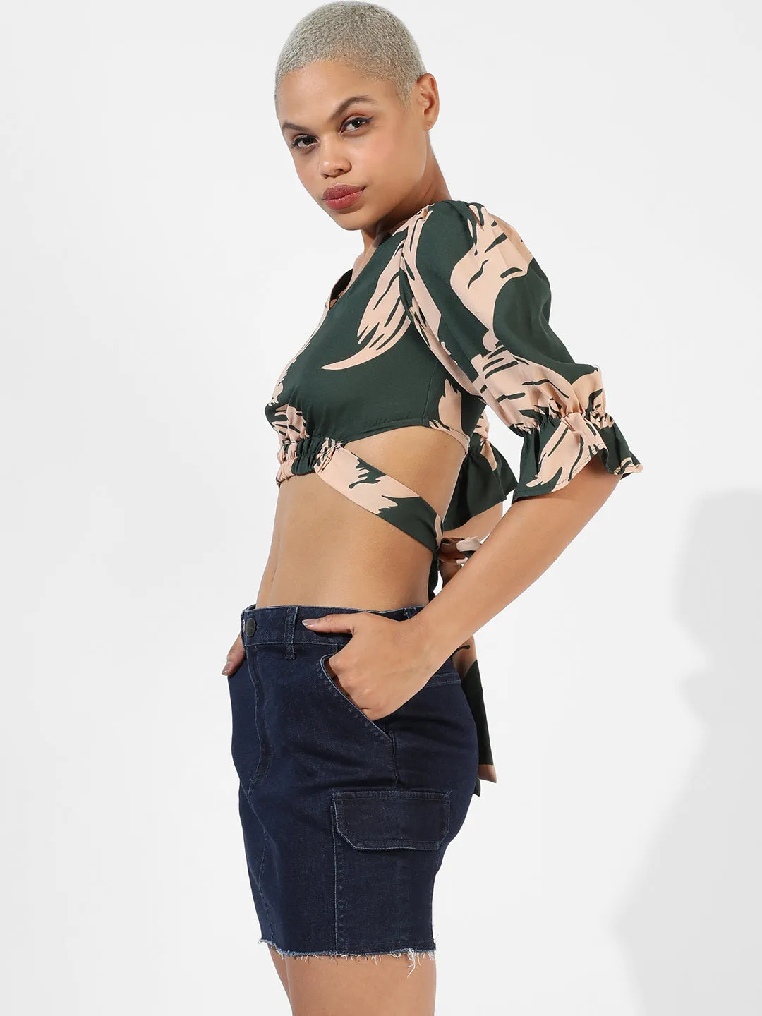 Tie-Back Cropped Top