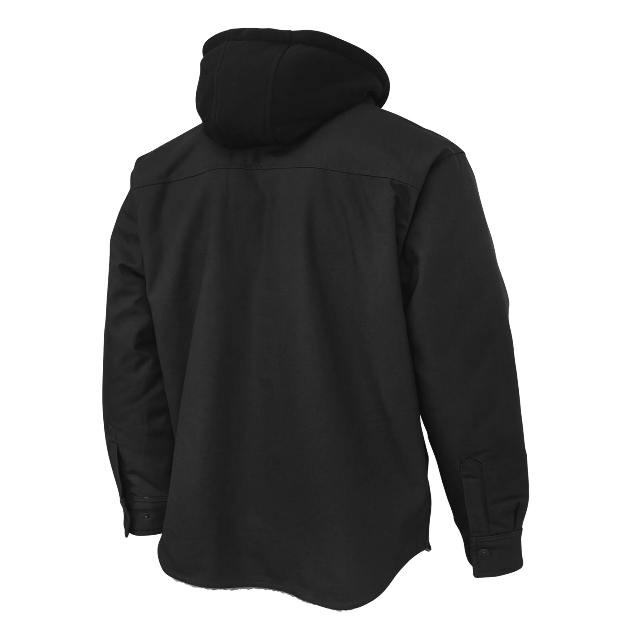 Tough Duck Men's Jac-Shirt WS03 - Sherpa Lined Cotton Duck, Hooded, Front Zip, Durable, Warm, for Outdoor Work, Construction, Agriculture | Sizes S-3XL