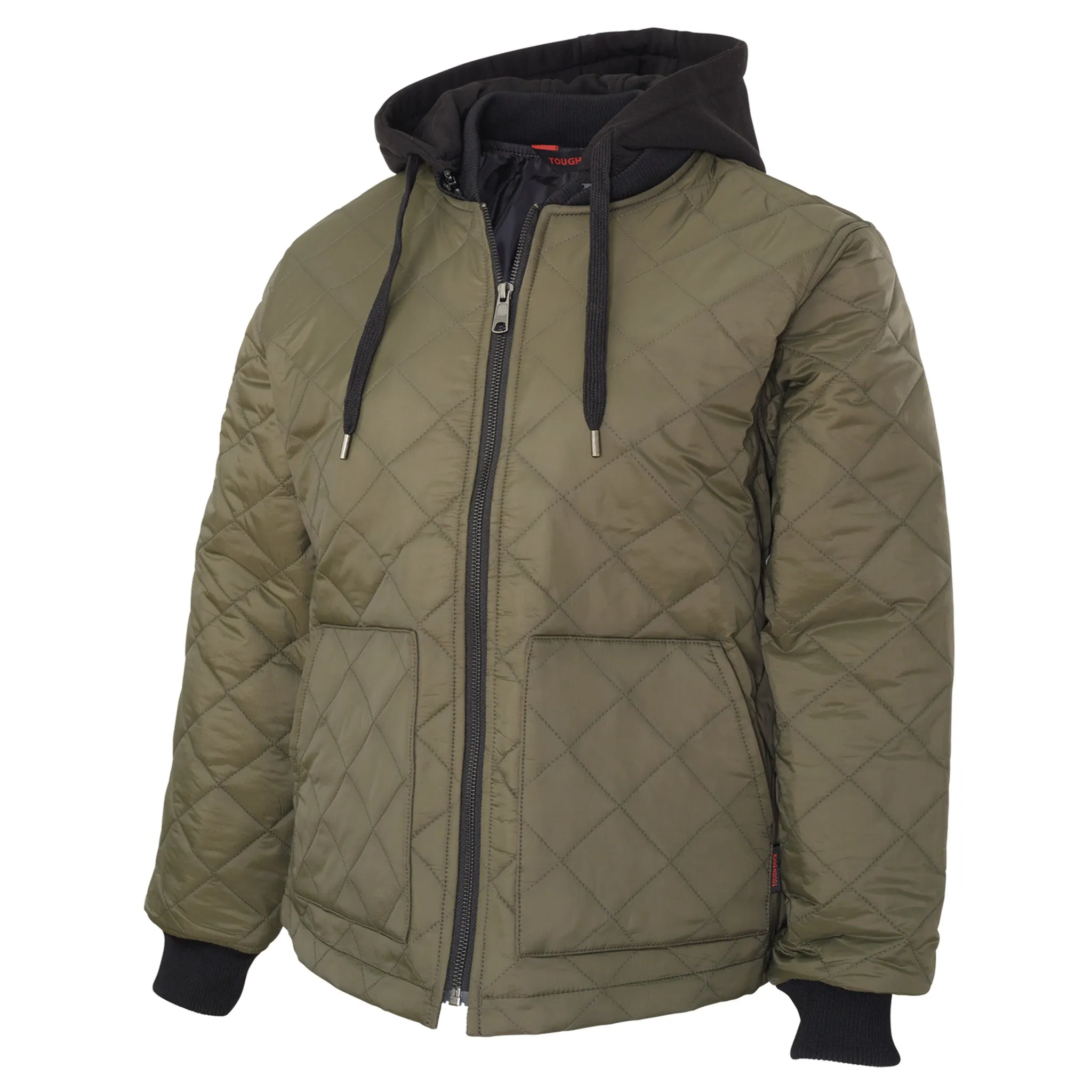 Tough Duck Women's WJ39 Hooded Freezer Jacket, PrimaLoft Insulation, Durable Water Repellent Nylon, Perfect for Cold Storage, Construction & Outdoor Work | Sizes XS-2XL