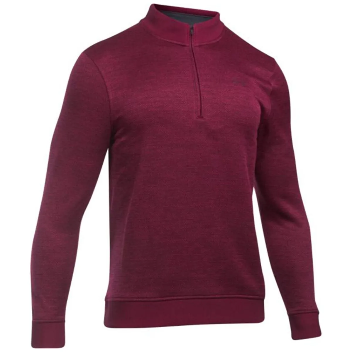 Under Armour Men's Black Currant Storm Herringbone Quarter Zip