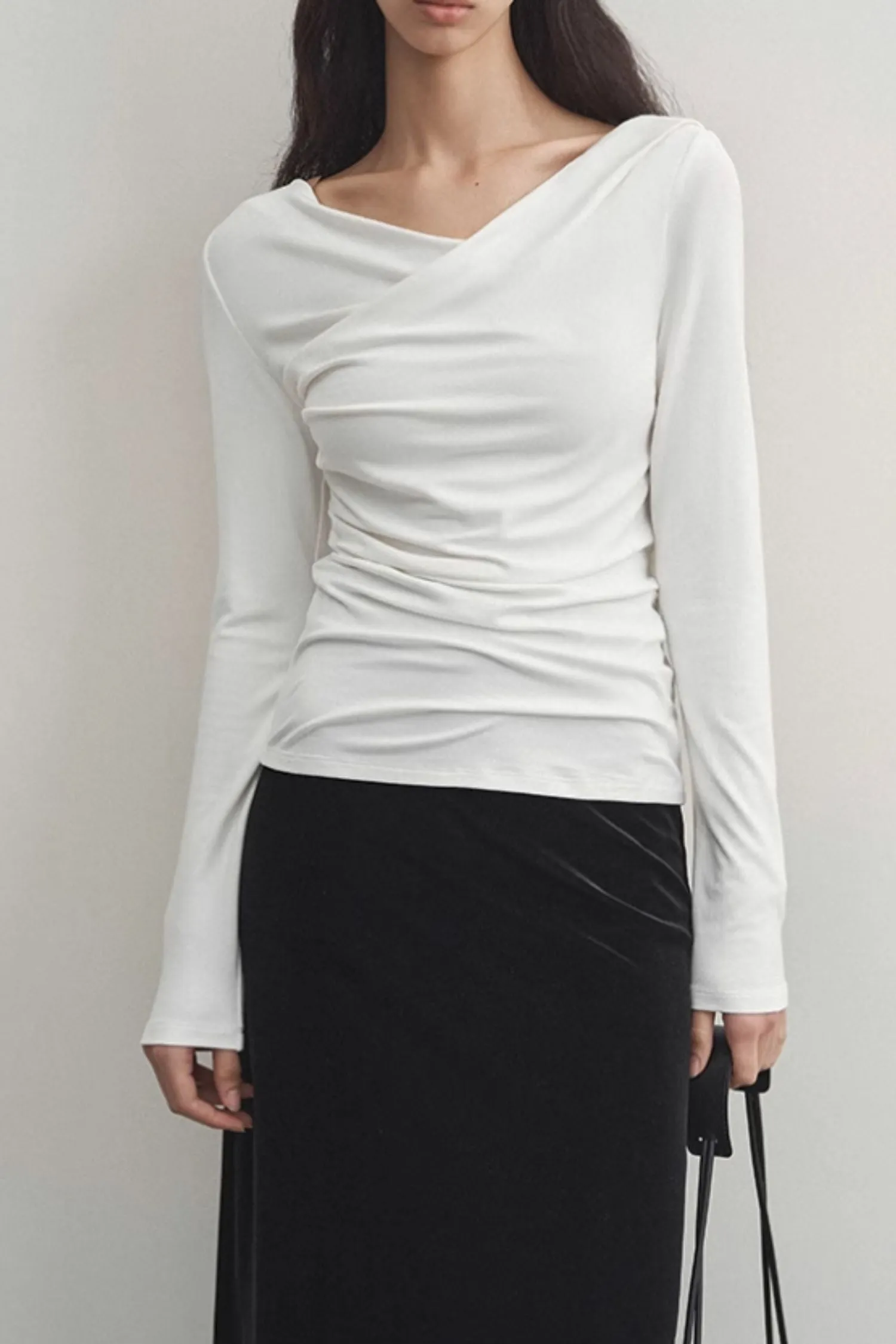 V neck long sleeves knit top 5530