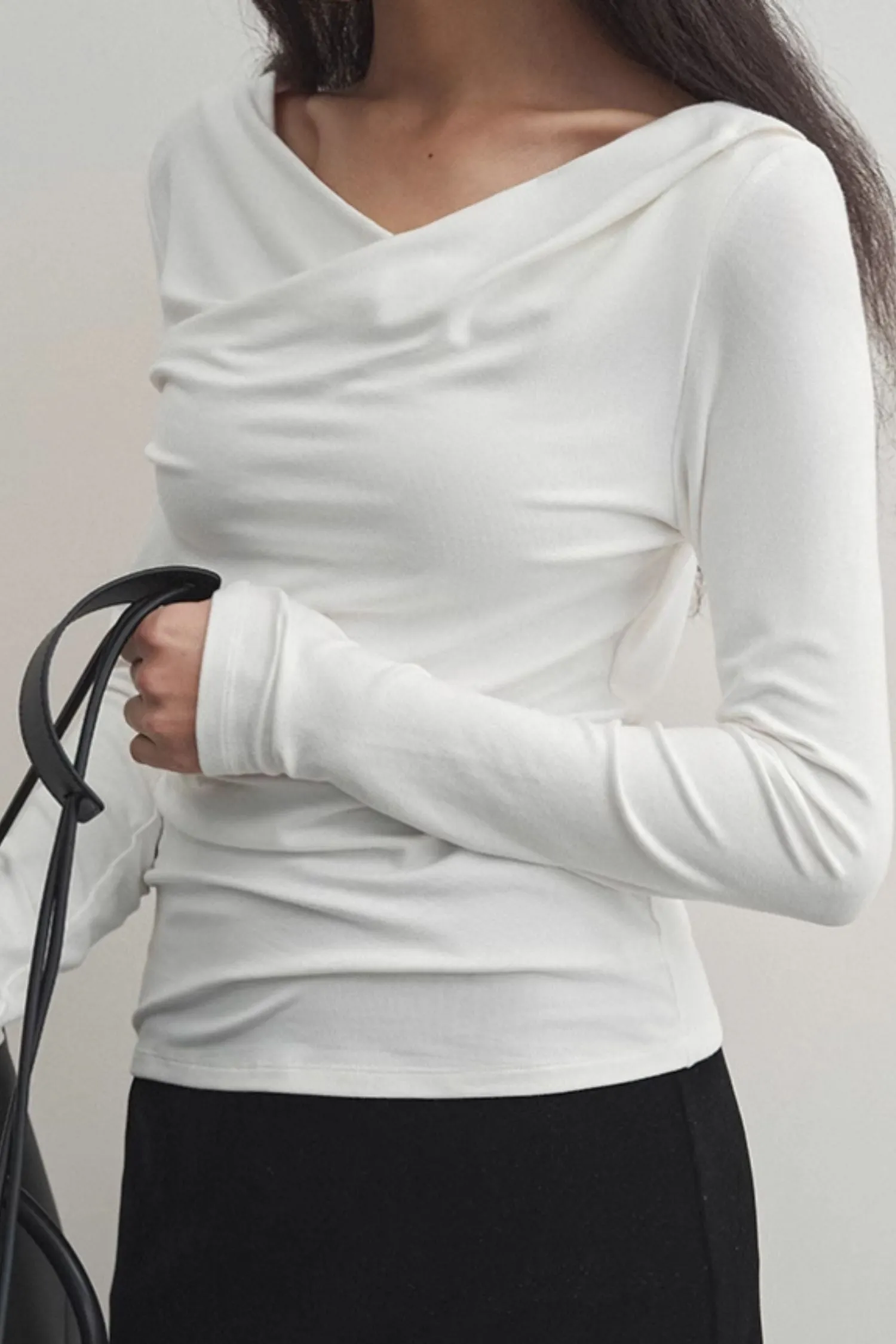 V neck long sleeves knit top 5530