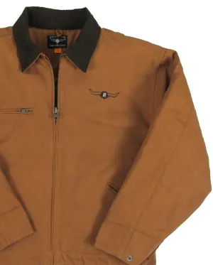 Waist Length Prairie Canvas Work Jacket in Duck Brown - Tall sizes available
