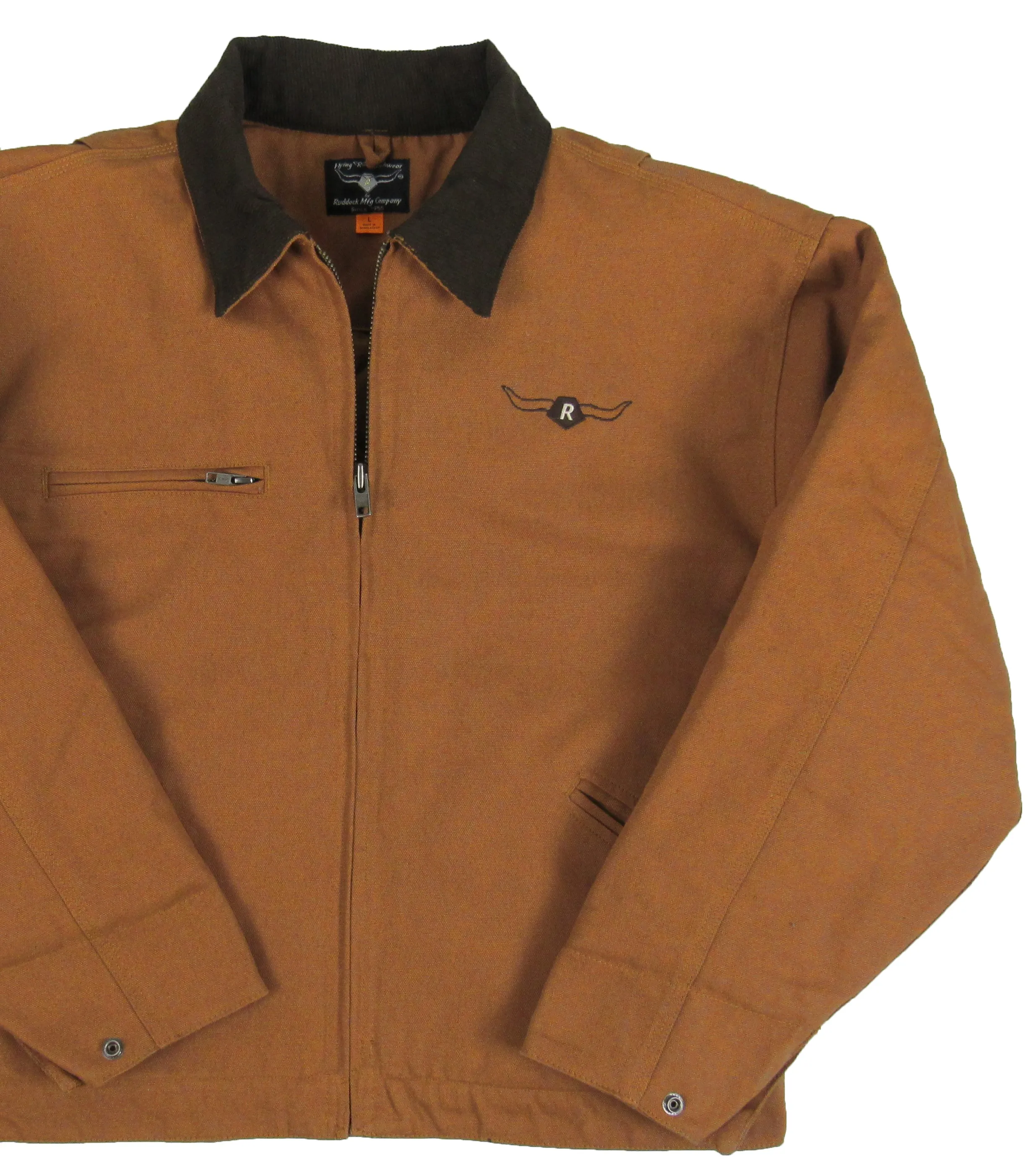 Waist Length Prairie Canvas Work Jacket in Duck Brown - Tall sizes available