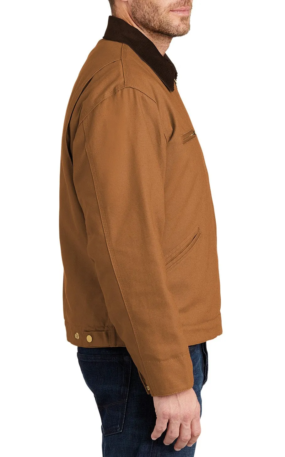 Waist Length Prairie Canvas Work Jacket in Duck Brown - Tall sizes available