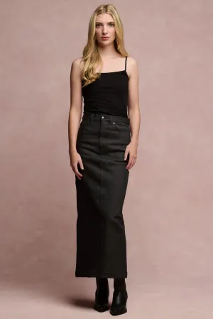 Women's Frankie Denim Maxi Skirt - Black