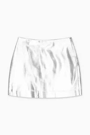 YVETTE ULTRA MINI SKIRT | SILVER